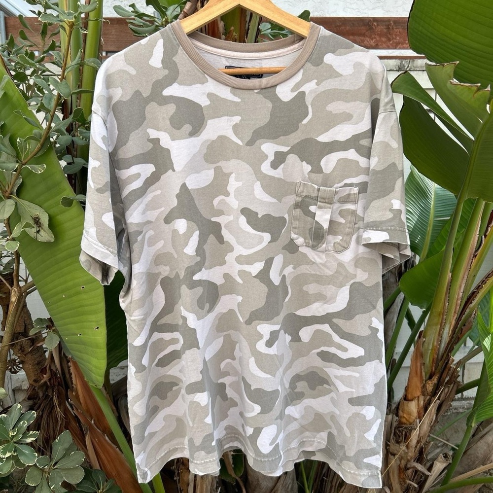 Vintage 90s Structure USA Camo T-Shirt XL Desert Camouflage Tee